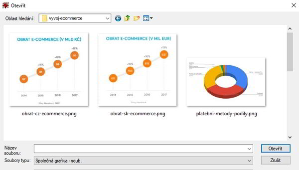 Obecné dialogové okno bez panelu umístění