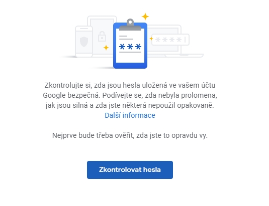 Kontrola hesel na passwords.google.com/checkup/ Kontrola hesel na passwords.google.com/checkup/