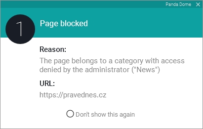 Rodičovská kontrola spolehlivě blokuje přístup ke zakázané kategorii Rodičovská kontrola spolehlivě blokuje přístup ke zakázané kategorii