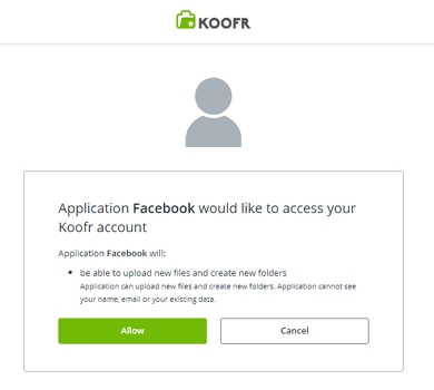 Koofr si vyžádá autorizaci aplikace Facebook Data Transfer Project Koofr si vyžádá autorizaci aplikace Facebook Data Transfer Project