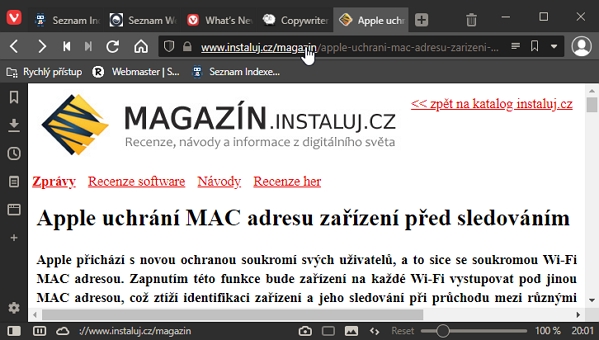 URL se dá použít místo drobečkové navigace URL se dá použít místo drobečkové navigace