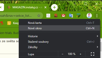 Chrome bez možnosti spustit nové okno v anonymním režimu Chrome bez možnosti spustit nové okno v anonymním režimu