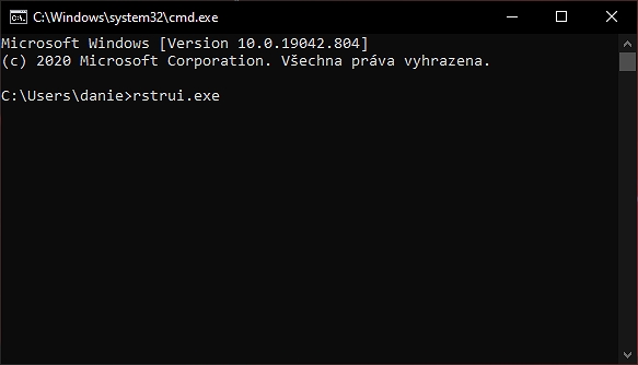 Spustíme Spustit pomocí WIN + R, iniciujeme příkazový řádek příkazem cmd a spustíme Obnovení systému příkazem rstrui.exe (Zdroj: Windows) Spustíme Spustit pomocí WIN + R, iniciujeme příkazový řádek příkazem cmd a spustíme Obnovení systému příkazem rstrui.exe (Zdroj: Windows)