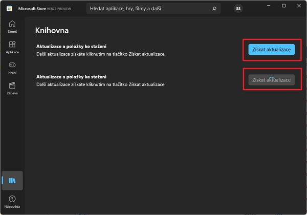 Příkaz explorer.exe ms-windows-store:updates v utilitě Spustit inicializuje rozhraní Microsoft Storu pro stažení aktualizací (Zdroj: Windows 11) Příkaz explorer.exe ms-windows-store:updates v utilitě Spustit inicializuje rozhraní Microsoft Storu pro stažení aktualizací (Zdroj: Windows 11)