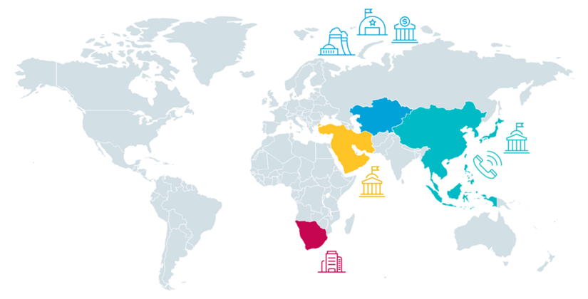 Mapa geolokalizace cílů skupiny Worok (Zdroj: WeLiveSecurity.com)  Mapa geolokalizace cílů skupiny Worok (Zdroj: WeLiveSecurity.com)