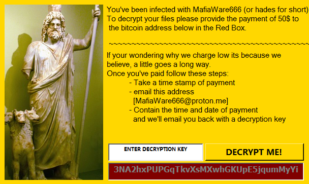 A ještě jedna podoba požadavku výkupného verze MafiaWare666 (Zdroj: Avast.io)