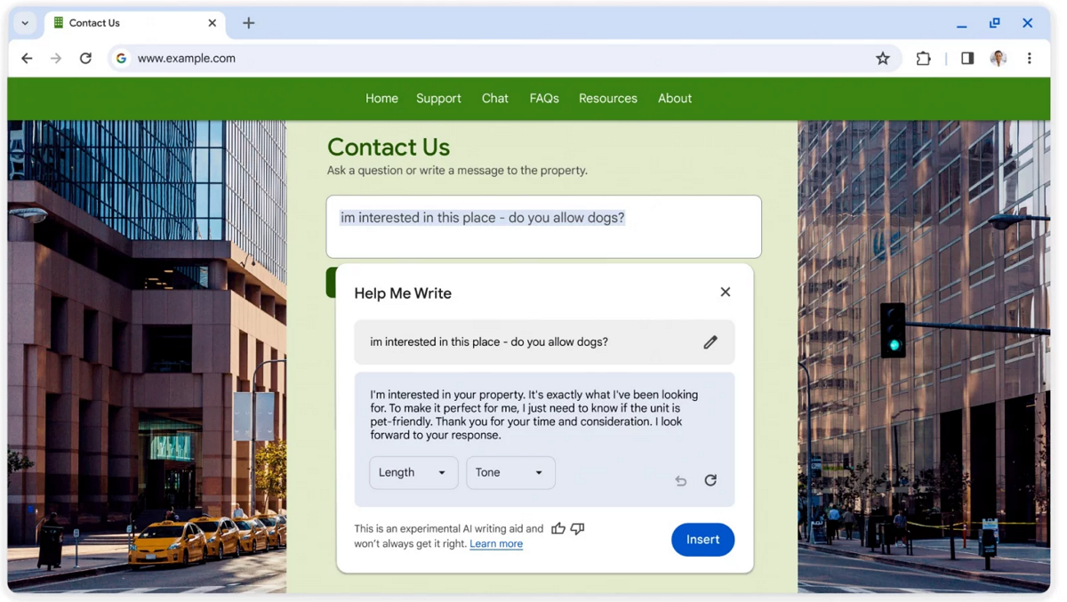 chrome-ai-help-me-write.png Asistent psaní Help me write (Zdroj: Blog.Google)