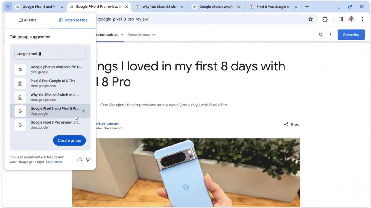 AI pomůže rychle seskupit panely (Zdroj: Blog.Google) AI pomůže rychle seskupit panely (Zdroj: Blog.Google)
