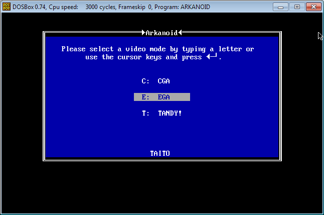 Výběr video módu Výběr video módu