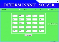 Determinant Solver - výpočet determinant čtvercové matice