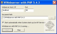Wwebserver with PHP - zkušební server pro PHP