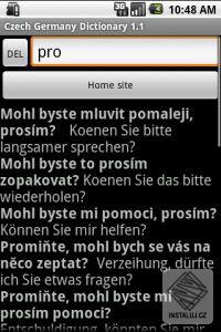 Česko německé fráze - slovník pro Android