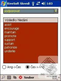Anglicko - český slovník pro PocketPC