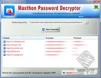 Maxthon Password Decryptor