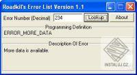 Roadkills Error List
