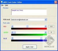 MSN Font Color Editor – obrázek 2 z 2