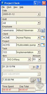 Employee Project Clock