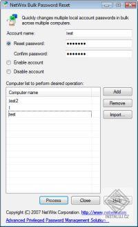 Bulk Password Reset