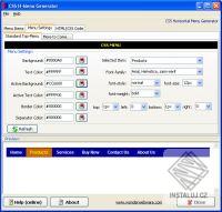 CSS Horizontal Menu Generator