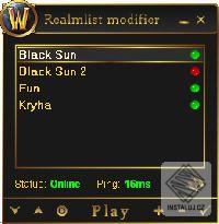 World of Warcraft Realmlist Modifier