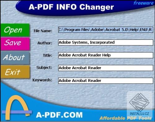 A-PDF INFO Changer