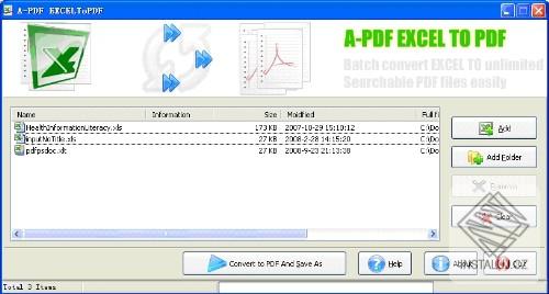A-PDF Excel to PDF