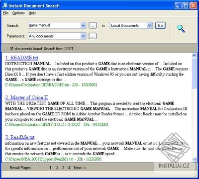 Instant Document Search