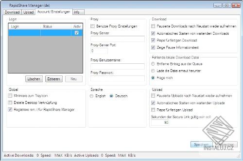 RapidShare Manager