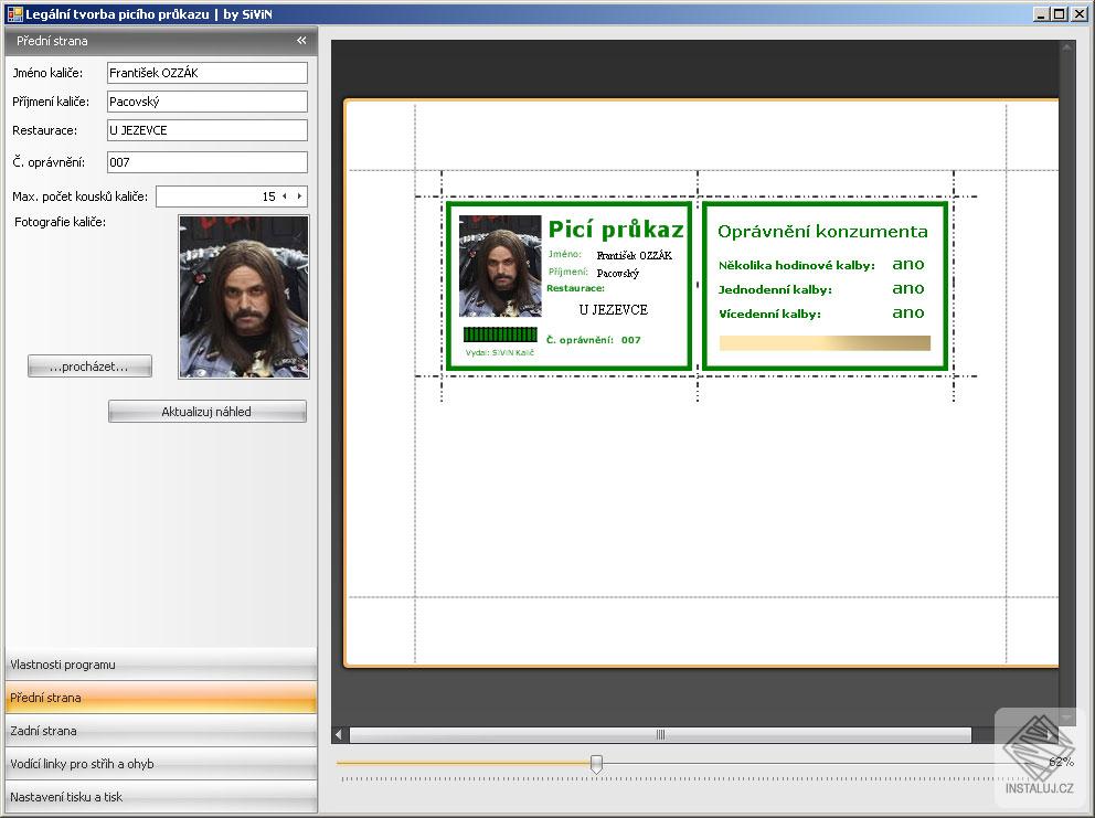 Legální tvorba picího průkazu - Pičáku