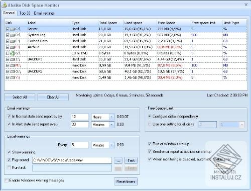 Abaiko Disk Space Monitor