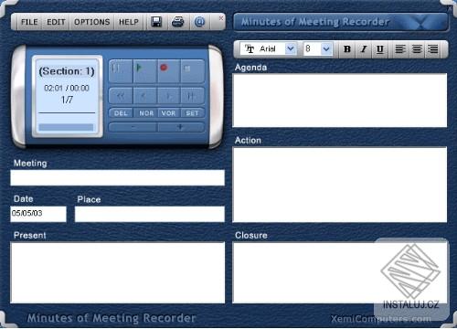 Minutes of Meeting Recorder