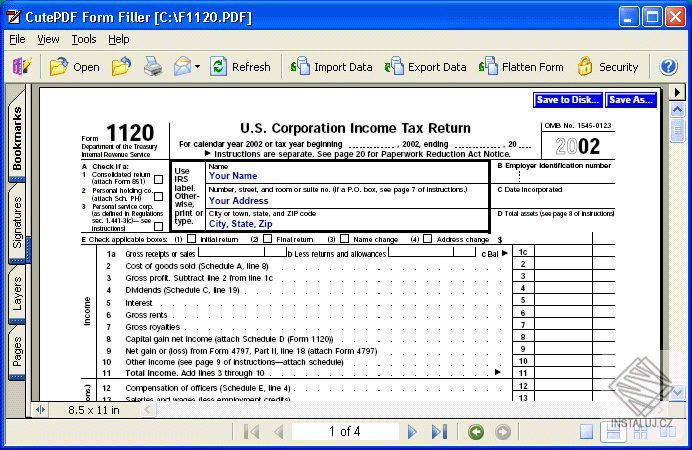 CutePDF Form Filler