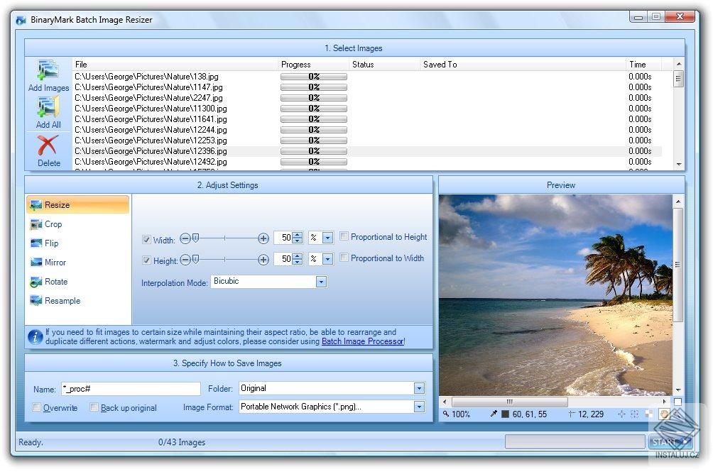 BinaryMark Batch Image Resizer