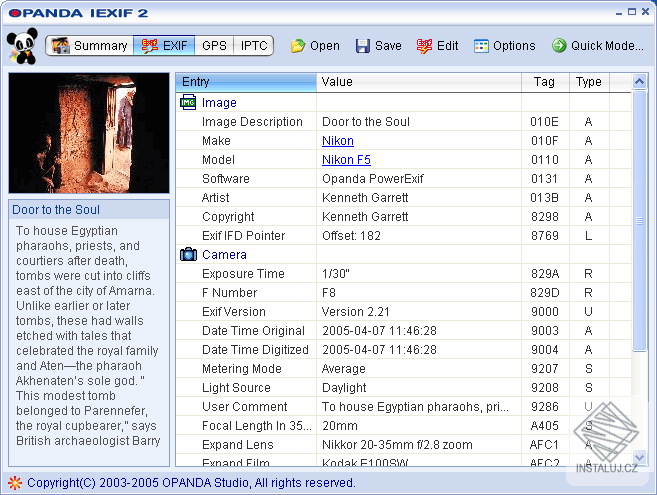 Opanda IExif