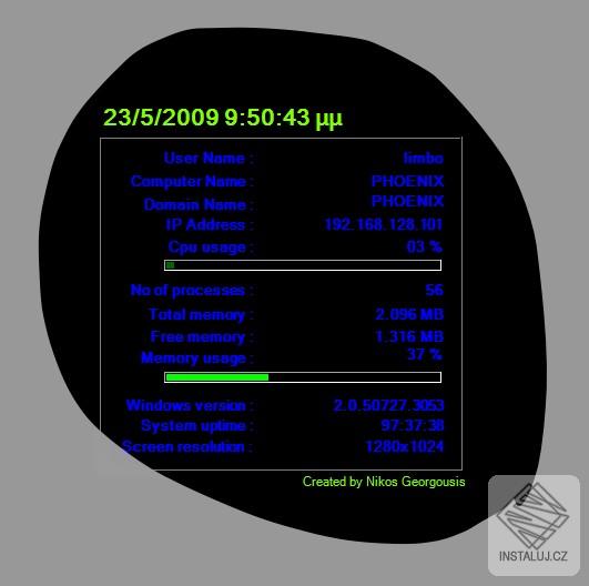 SYSTEM INFO SCREEN SAVER