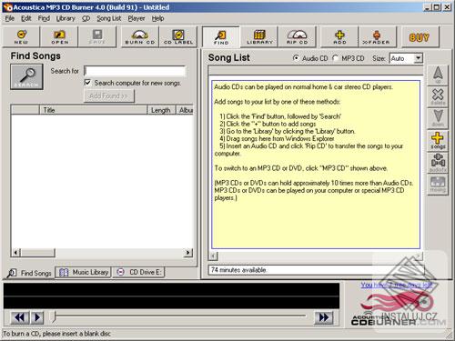 Acoustica MP3 CD Burner