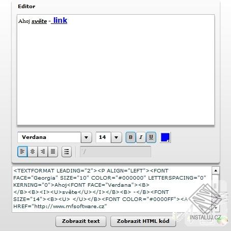 HTML editor - MF Software
