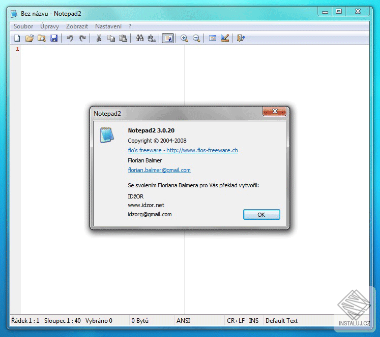 Notepad2 - čeština