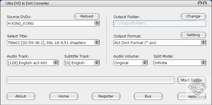 Ultra DVD to DivX Converter