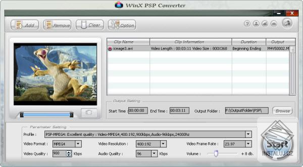 WinX Free PSP Video Converter