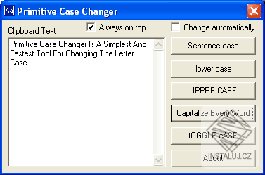 Primitive Case Changer