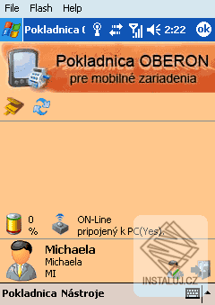 OBERON pre PDA - Pokladnica