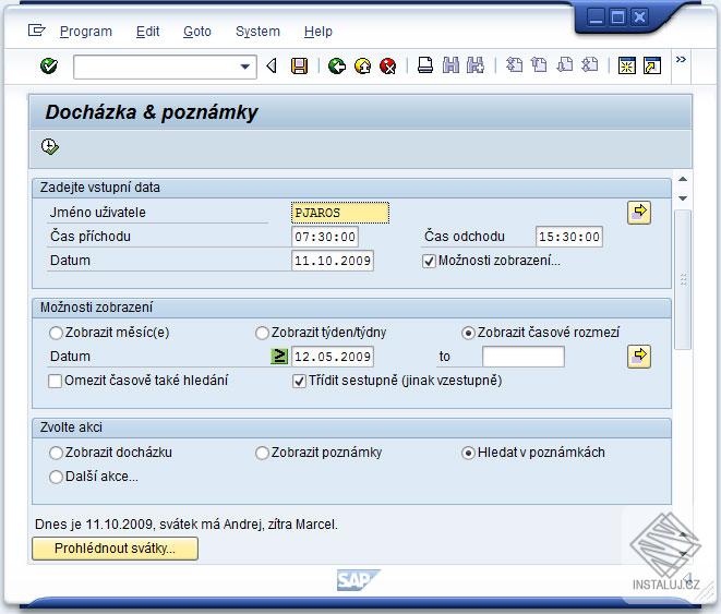Docházka & poznámky