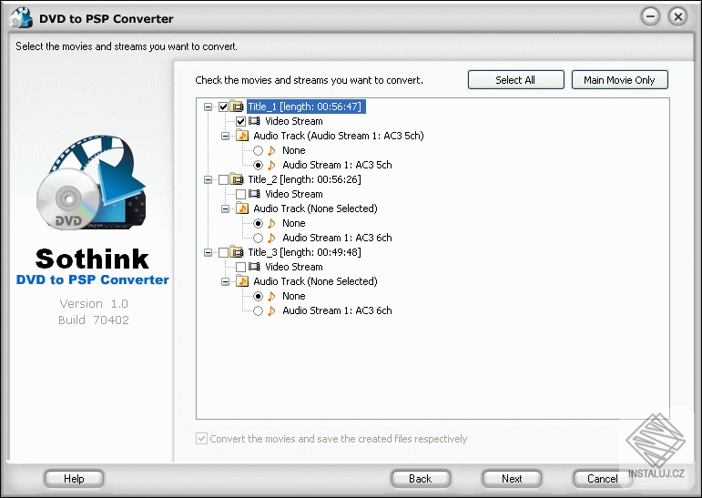 Sothing DVD to PSP Converter