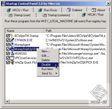 Startup Control Panel