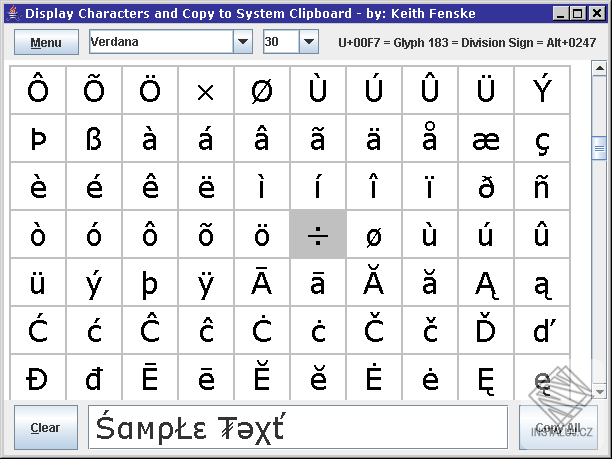 Character Map