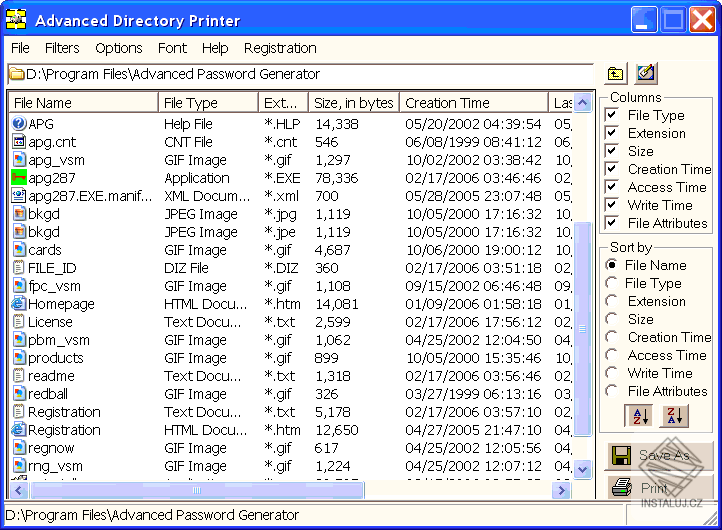 Advanced Directory Printer