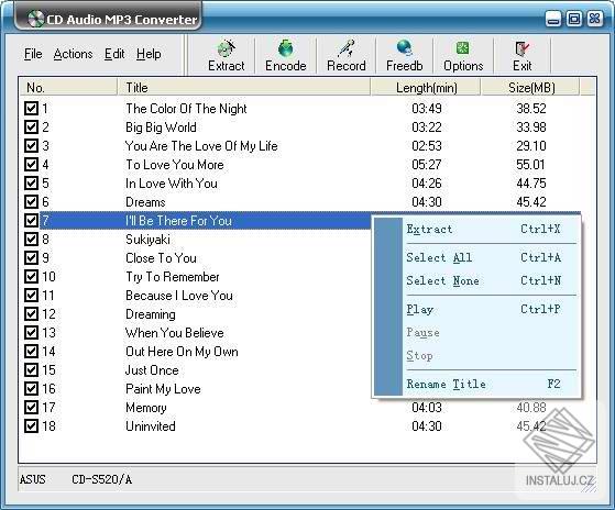 CD Audio MP3 Converter