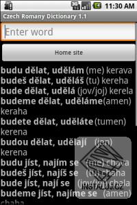 Česko - romský slovník pro Android