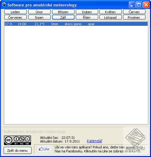 Software pro amatérské meteorology